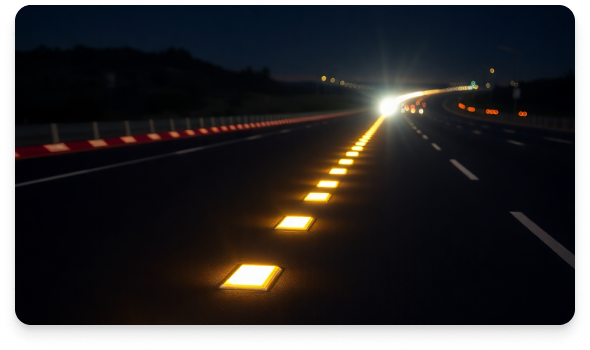 Dopravné gombíky a značenie pre zvýšenie bezpečnosti