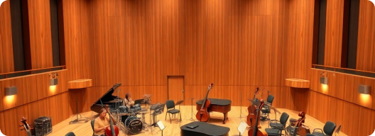 Pozičovanie hudobných nástrojov pre koncertné sály