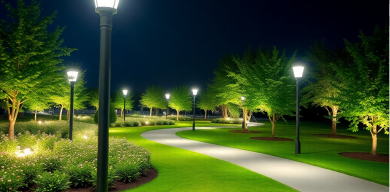 LED osvetlenie mestského parku